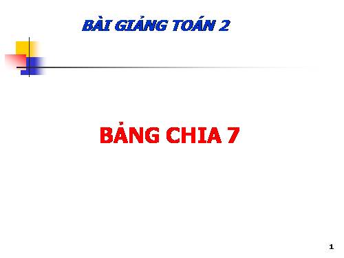 Bảng chia 7