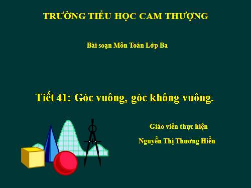 Góc vuông, góc không vuông