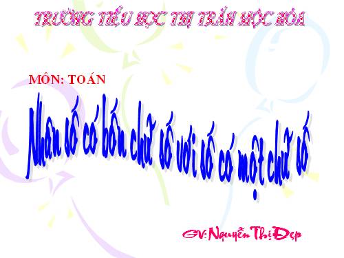 Nhân số có bốn chữ số với số có một chữ số