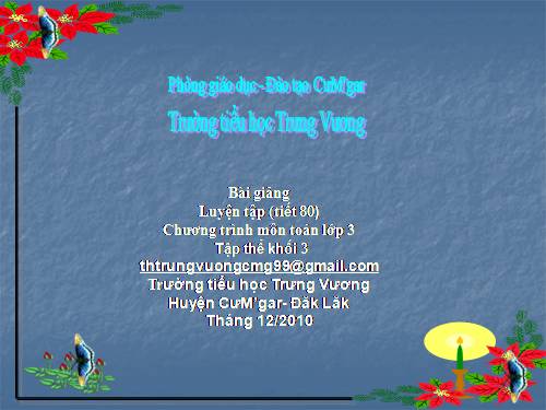 Các Bài giảng khác thuộc Chương trình Toán 3