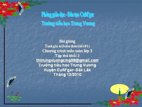 Tính giá trị của biểu thức (tiếp theo)