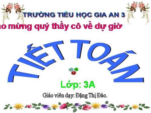 Các Bài giảng khác thuộc Chương trình Toán 3