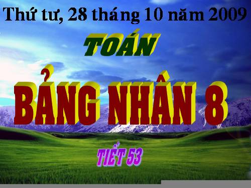 Bảng nhân 8