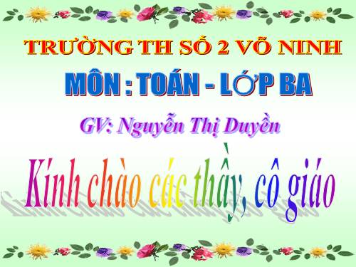 Các Bài giảng khác thuộc Chương trình Toán 3