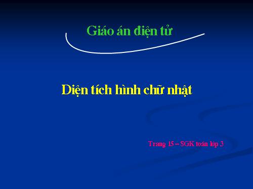 Diện tích hình chữ nhật.