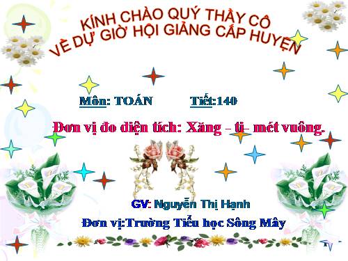 Đơn vị đo diện tích. Xăng-ti-met vuông