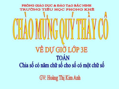 Chia số có năm chữ số cho số có một chữ số