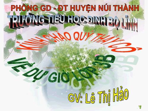 Các Bài giảng khác thuộc Chương trình Toán 3