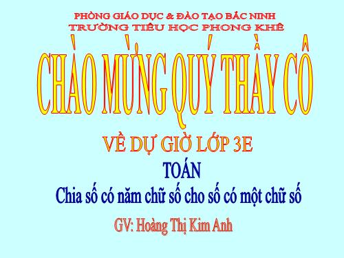 Chia số có năm chữ số cho số có một chữ số