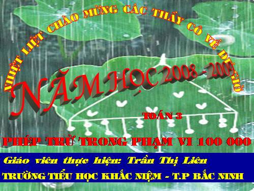 Phép trừ các số trong phạm vi 10 000