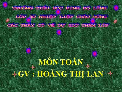 Các Bài giảng khác thuộc Chương trình Toán 3