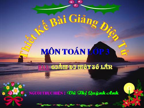 Giảm đi một số lần