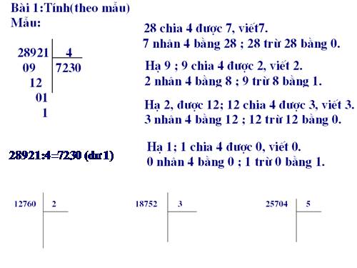 Chia số có năm chữ số cho số có một chữ số