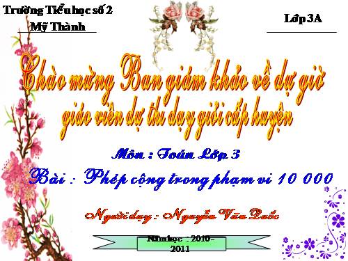 Phép cộng các số trong phạm vi 10 000