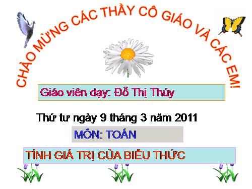 Tính giá trị của biểu thức