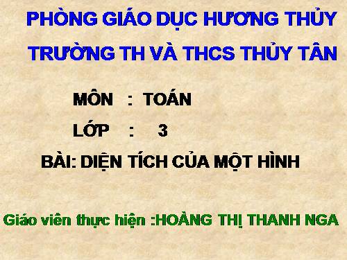 Diện tích của một hình