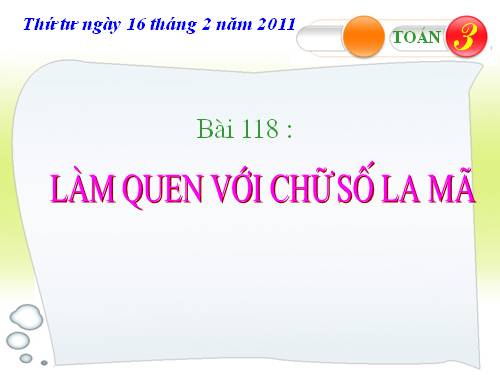 Làm quen với chữ số La Mã