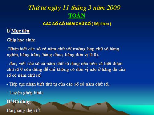Các số có năm chữ số (tiếp theo)