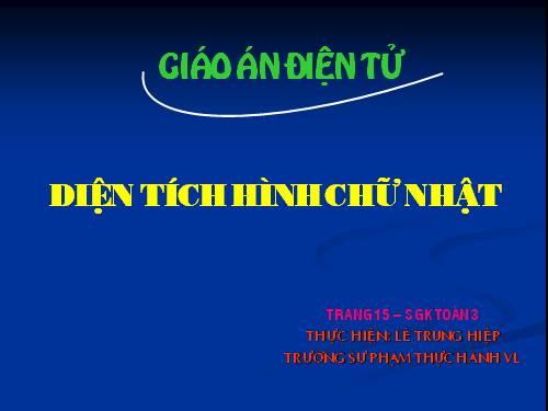 Diện tích hình chữ nhật.