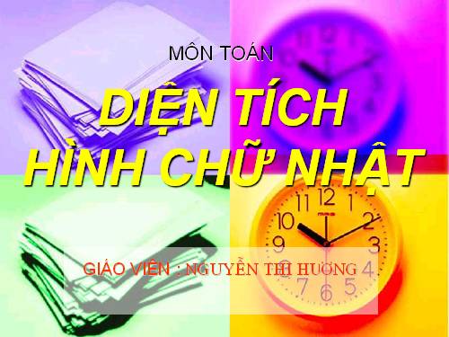 Diện tích hình chữ nhật.