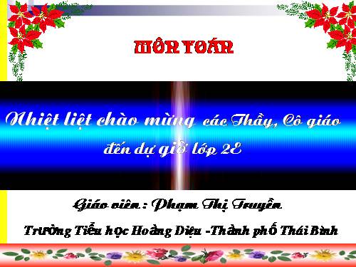 Các Bài giảng khác thuộc Chương trình Toán 3