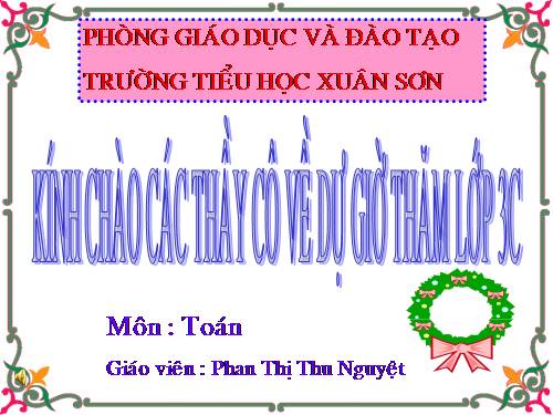 Các Bài giảng khác thuộc Chương trình Toán 3