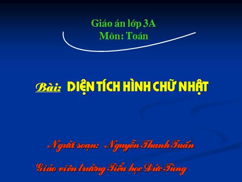 Diện tích hình chữ nhật.
