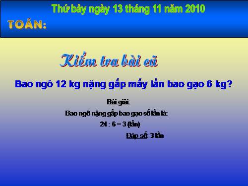 So sánh số bé bằng một phần mấy số lớn