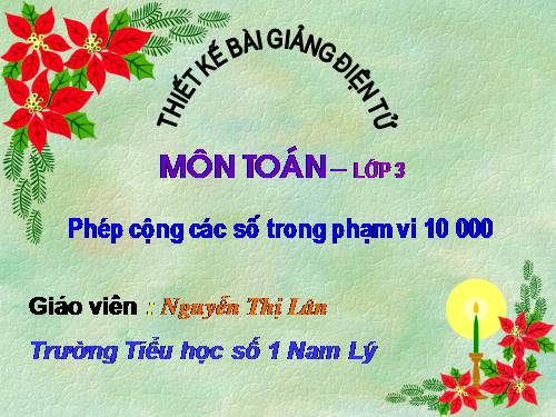 Phép cộng các số trong phạm vi 10 000
