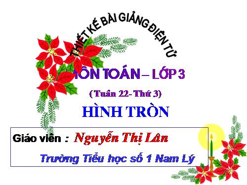 Hình tròn, tâm, đường kính, bán kính