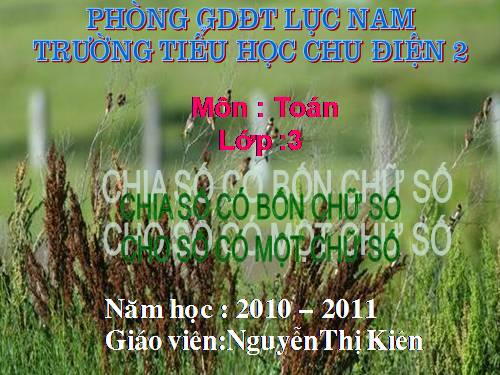 Chia số có bốn chữ số cho số có một chữ số