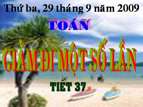 Giảm đi một số lần