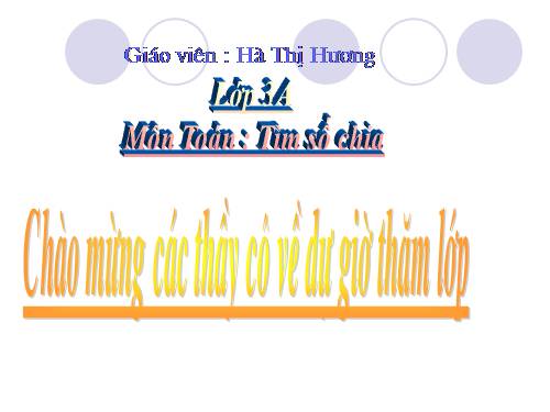 Tìm số chia