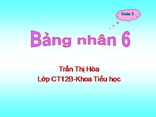 Bảng nhân 6