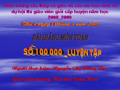 Số 100 000 - Luyện tập