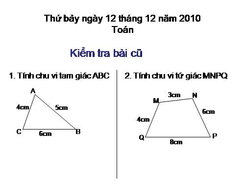 Chu vi hình chữ nhật