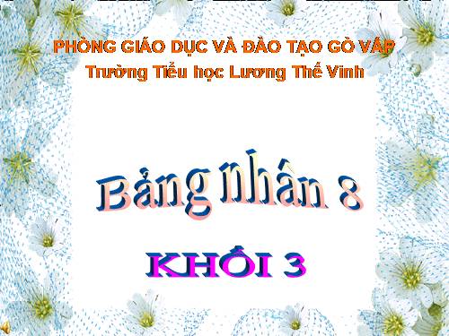 Bảng nhân 8