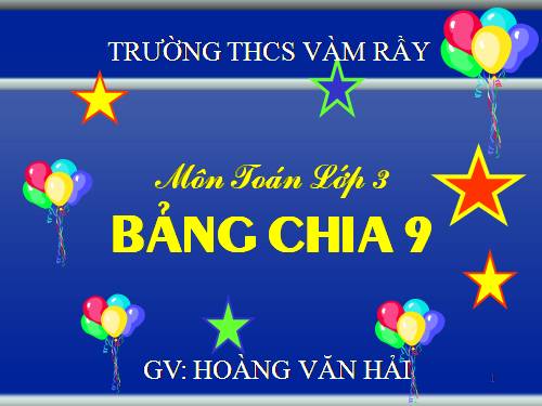 Bảng chia 9