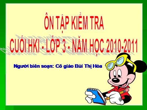 Các Bài giảng khác thuộc Chương trình Toán 3