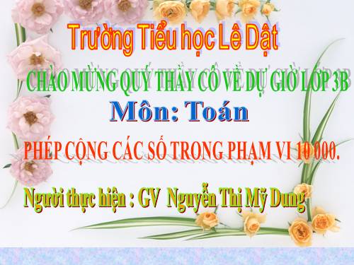 Phép cộng các số trong phạm vi 10 000