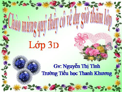 Các Bài giảng khác thuộc Chương trình Toán 3