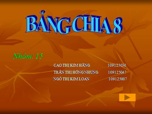 Bảng chia 8