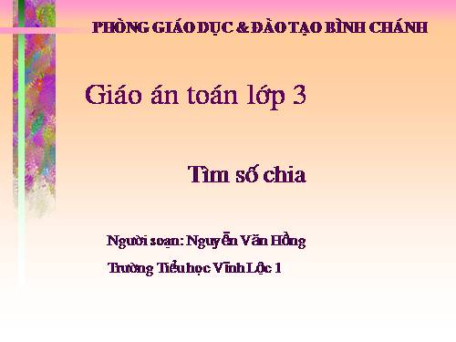 Tìm số chia