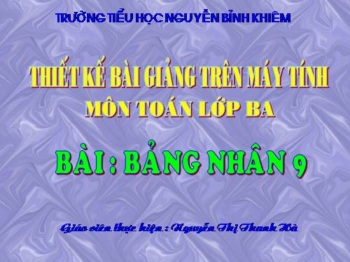 Bảng nhân 9