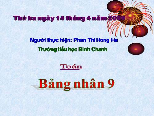 Bảng nhân 9