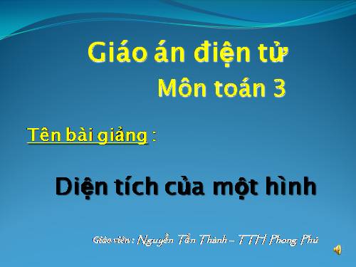 Diện tích của một hình