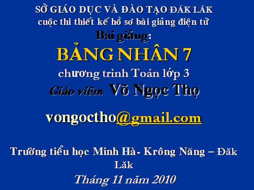 Bảng nhân 7