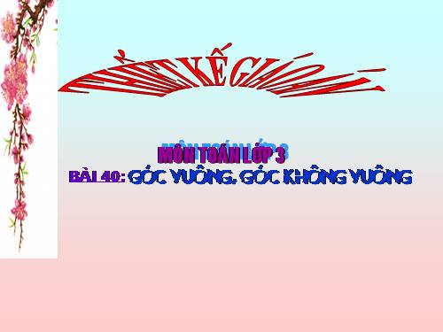 Góc vuông, góc không vuông