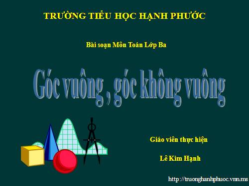 Góc vuông, góc không vuông