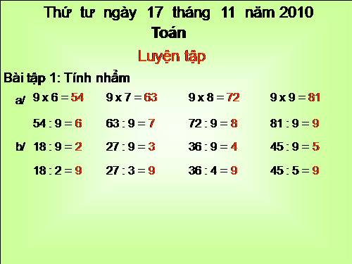 Các Bài giảng khác thuộc Chương trình Toán 3